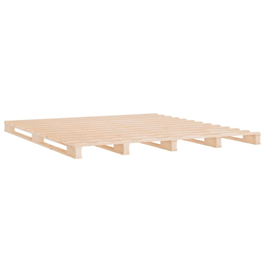 vidaXL Palletbed massief hout 180x200 cm