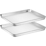 Terlulu RVS Bakplaat met Rooster, 40,5 x 30,5 x 2,5 cm, Zilver