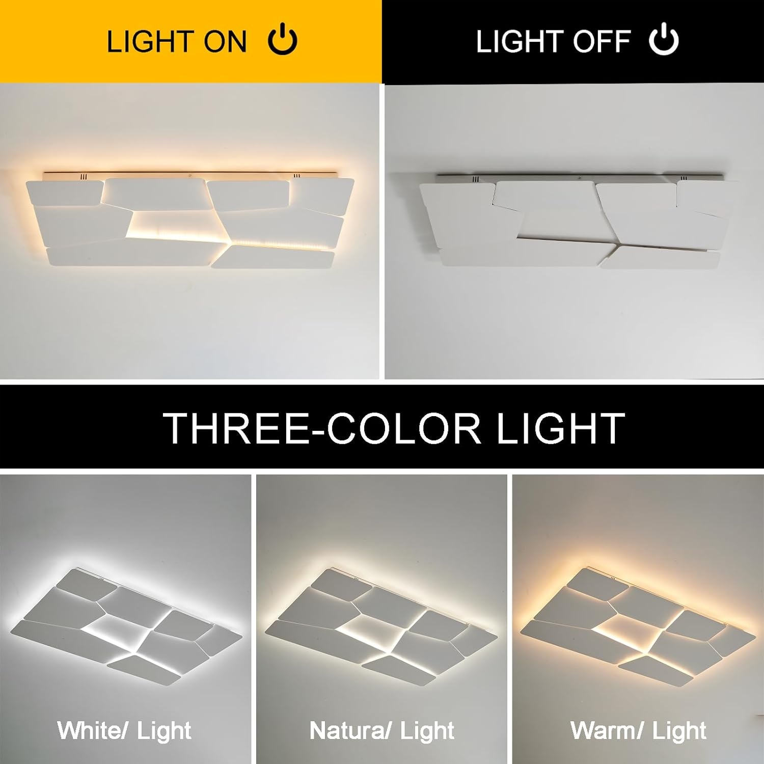 Moderne LED Plafondlamp 90x60 cm Mat Wit, Dimbaar met Afstandsbediening