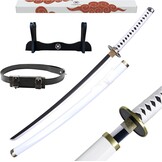 Katana One Piece Manga-zwaard + zwaardhouder hout + riem - Samurai Catana Cosplay Anime - houten zwaard voor kinderen en volwassenen - Ninja decoratief kostuum sabels