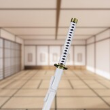 Katana One Piece Manga-zwaard + zwaardhouder hout + riem - Samurai Catana Cosplay Anime - houten zwaard voor kinderen en volwassenen - Ninja decoratief kostuum sabels