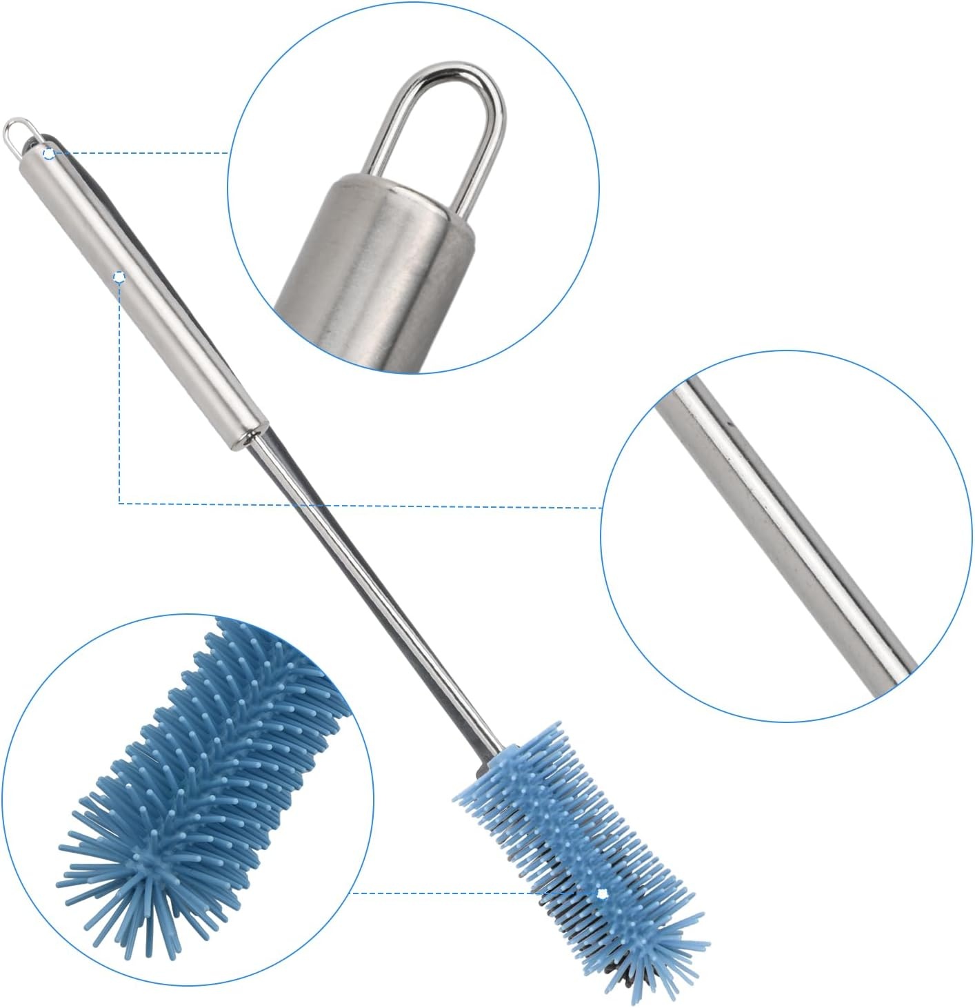 Siliconen Flessenborstel Blauw - 35% Korting