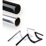 Motorfiets Stuur Z Bars 22mm 7/8" Stuur Voor Drag Custom Bobber Chopper Cruisers Softail Dyna Sportster - Zwart