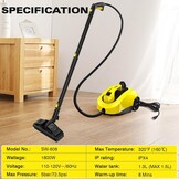 TVD Stoomreiniger 5m kabel, Geel
