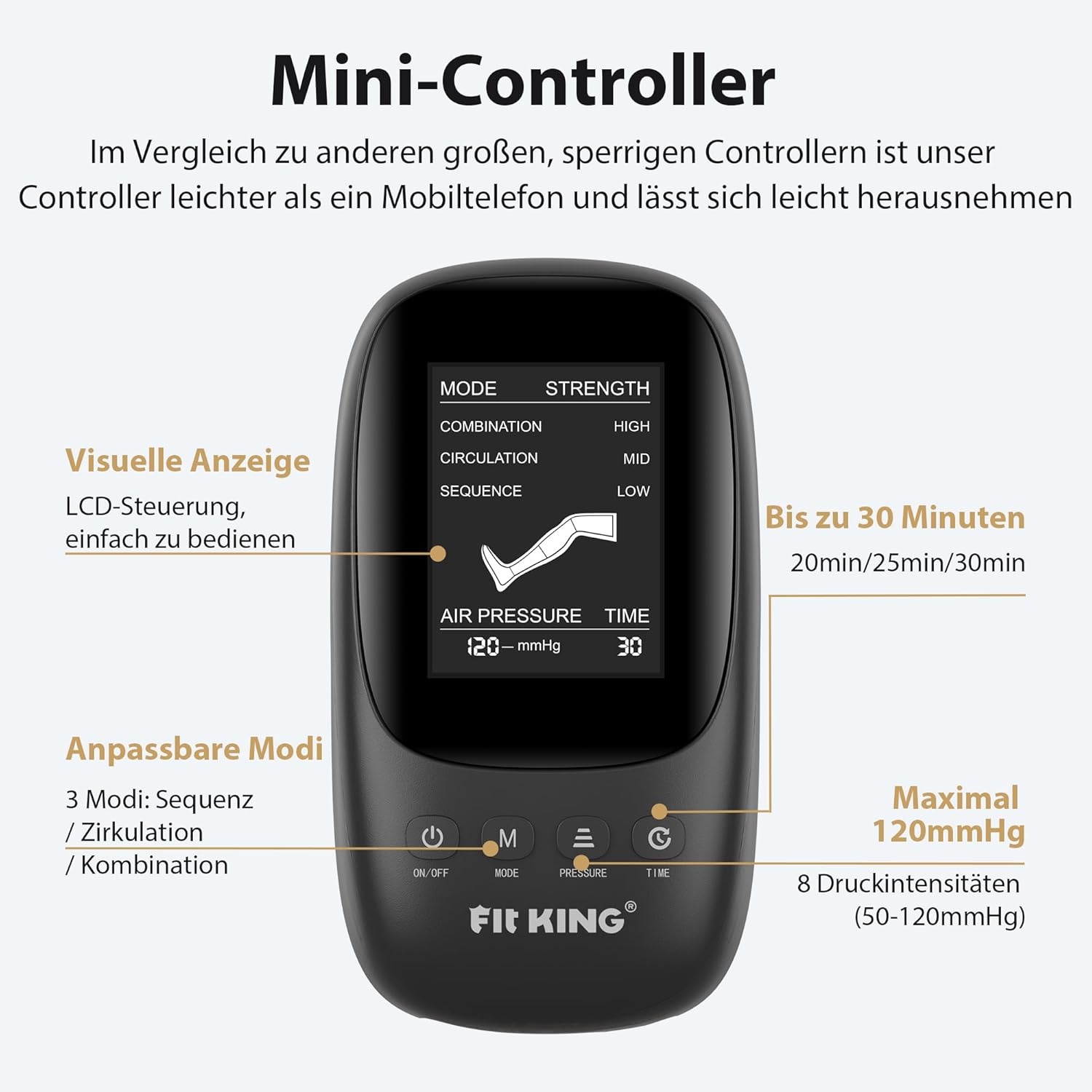 FIT KING Beenmassageapparaat met Luchtdruk, Maat M – Ganzbeen