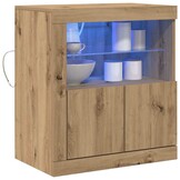 vidaXL Dressoir Bruin 60.5 x 37 x 67 cm Bewerkt hout