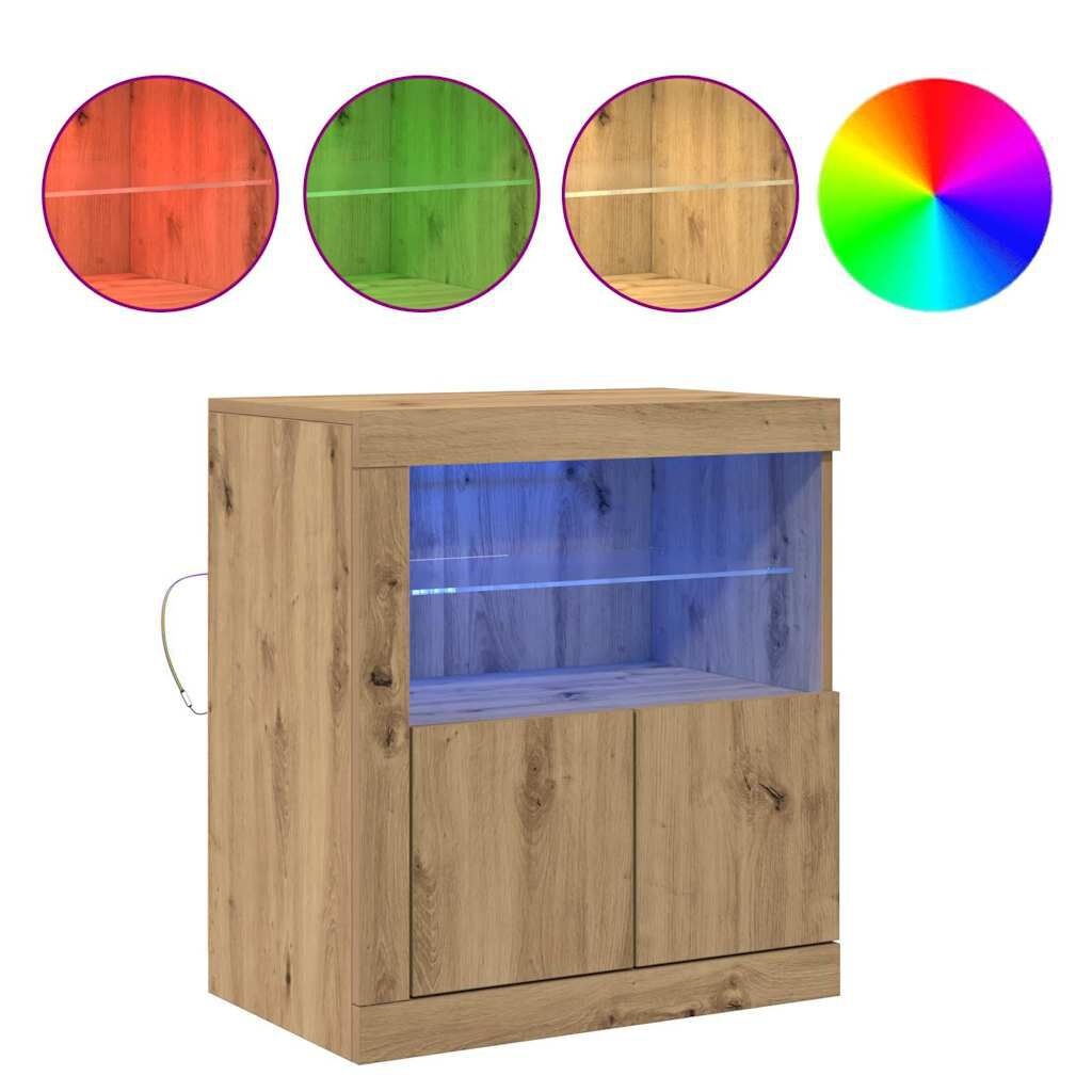 vidaXL Dressoir Bruin 60.5 x 37 x 67 cm Bewerkt hout
