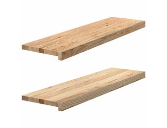 vidaXL Vensterbanken 2 st onbehandeld 90x30x2 cm massief eikenhout