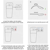 Goshyda Opvouwbare muis, ultradun ergonomisch ontwerp, stabiele prestaties, ARC Touch Mouse voor pc (#2)