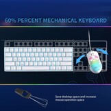 DIERYA DK61se Gaming Toetsenbord,60% Mechanisch Toetsenbord met Red Linear Switch,Ultra-compacte MiMi 61 Toetsen, Anti-Ghosting,Type C-Datakabel, Amerikaanse Lay-Out voor pc,Windows
