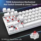 DIERYA DK61se Gaming Toetsenbord,60% Mechanisch Toetsenbord met Red Linear Switch,Ultra-compacte MiMi 61 Toetsen, Anti-Ghosting,Type C-Datakabel, Amerikaanse Lay-Out voor pc,Windows