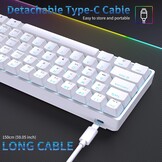 DIERYA DK61se Gaming Toetsenbord,60% Mechanisch Toetsenbord met Red Linear Switch,Ultra-compacte MiMi 61 Toetsen, Anti-Ghosting,Type C-Datakabel, Amerikaanse Lay-Out voor pc,Windows