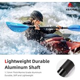 Abahub Kajakpeddel, 230 cm, Aluminiumlegering Schacht, Blauw