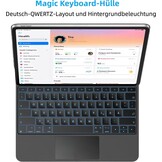 Magic Keyboard Hoes met Trackpad voor iPad 10e Generatie (2022) & 11e Generatie (2025) - Zwart, QWERTZ Layout, Verlicht