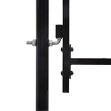 Dubbele Stalen Tuinpoort Zwart - 30% Korting