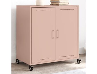 vidaXL Dressoir 68,5x39x72 cm staal roze