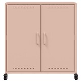 vidaXL Dressoir 68,5x39x72 cm staal roze