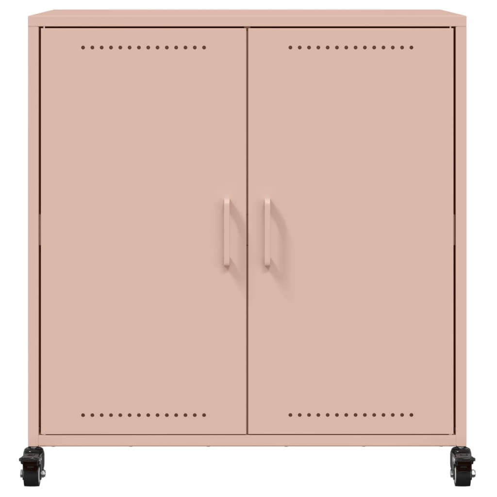 vidaXL Dressoir 68,5x39x72 cm staal roze