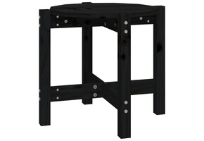 vidaXL Salontafel Grenenhout Zwart - Ø 52,5x45 cm - 63% Korting