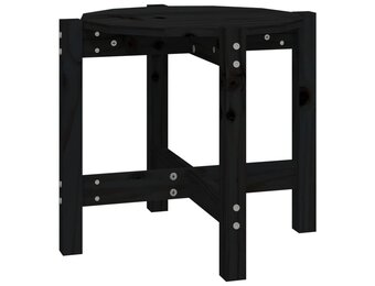 vidaXL Salontafel Ø 52,5x45 cm massief grenenhout zwart