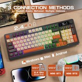 M96 Gaming Toetsenbord Draadloos 2.4G/Bluetooth 5.0 Grijs