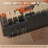 M96 Gaming Toetsenbord Draadloos 2.4G/Bluetooth 5.0 Grijs