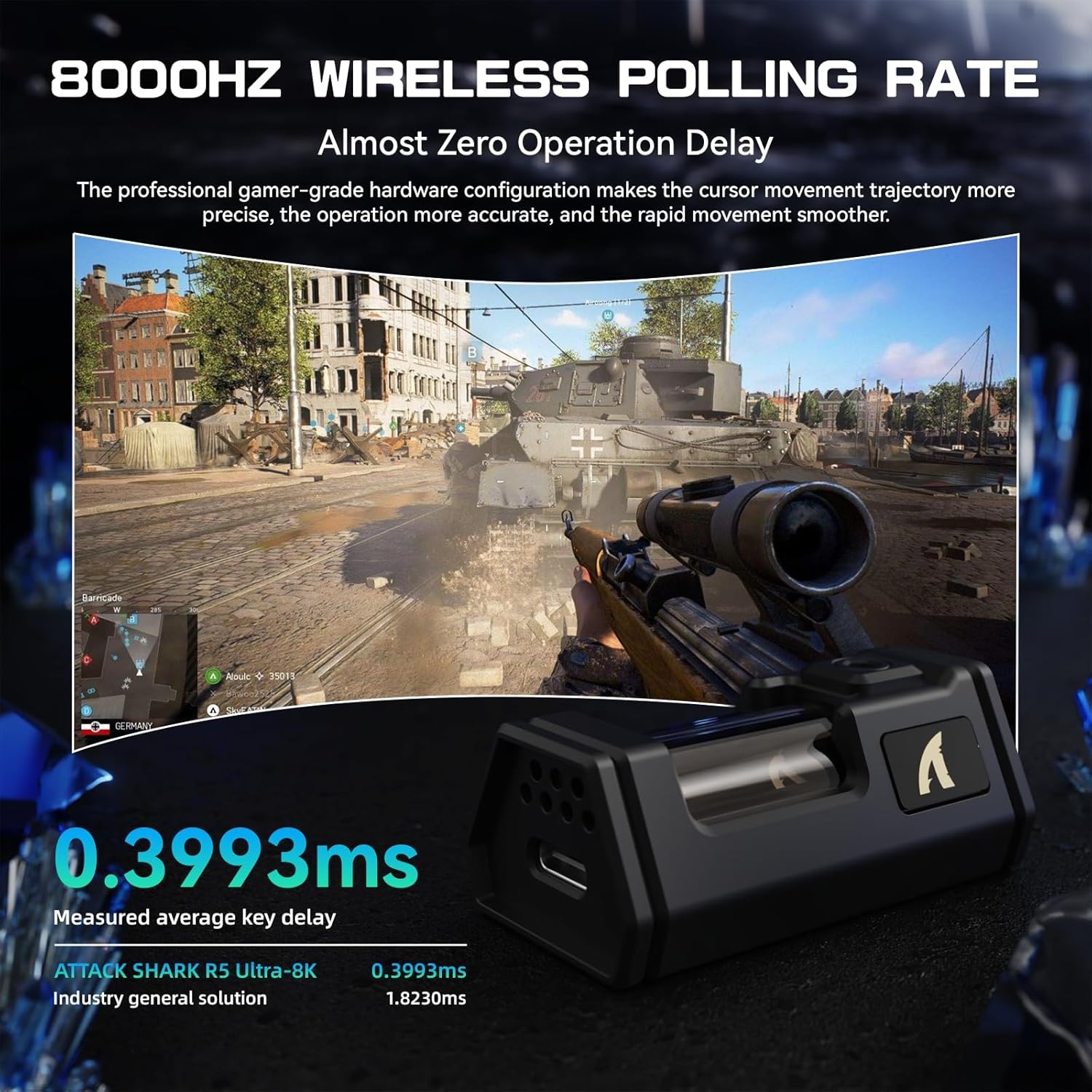 Ultralichte Gamingmuis Koolstofvezel 42000 DPI 8000Hz - 36% Korting