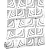 myforHD Zelfklevend behang, minimalistisch, modern, met geometrisch strepenpatroon, voor badkamer, woonkamer, keuken en slaapkamer