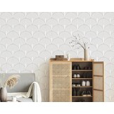 myforHD Zelfklevend behang, minimalistisch, modern, met geometrisch strepenpatroon, voor badkamer, woonkamer, keuken en slaapkamer