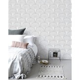 myforHD Zelfklevend behang, minimalistisch, modern, met geometrisch strepenpatroon, voor badkamer, woonkamer, keuken en slaapkamer
