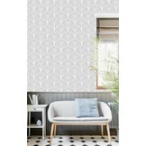 myforHD Zelfklevend behang, minimalistisch, modern, met geometrisch strepenpatroon, voor badkamer, woonkamer, keuken en slaapkamer