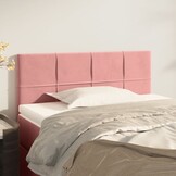 vidaXL Hoofdbord 100x5x78/88 cm fluweel roze