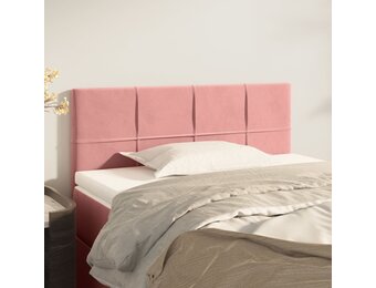 vidaXL Hoofdbord 100x5x78/88 cm fluweel roze