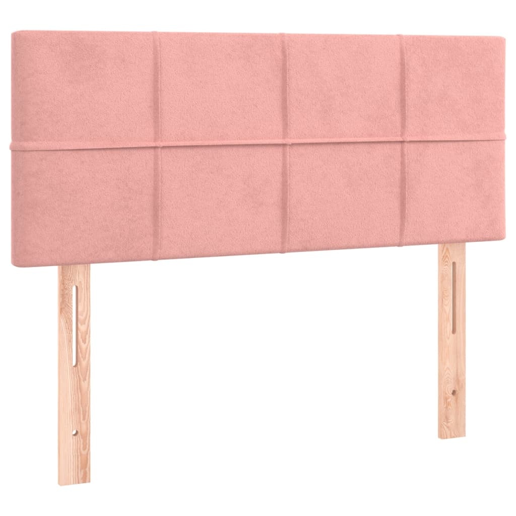 vidaXL Hoofdbord 100x5x78/88 cm fluweel roze