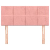 vidaXL Hoofdbord 100x5x78/88 cm fluweel roze