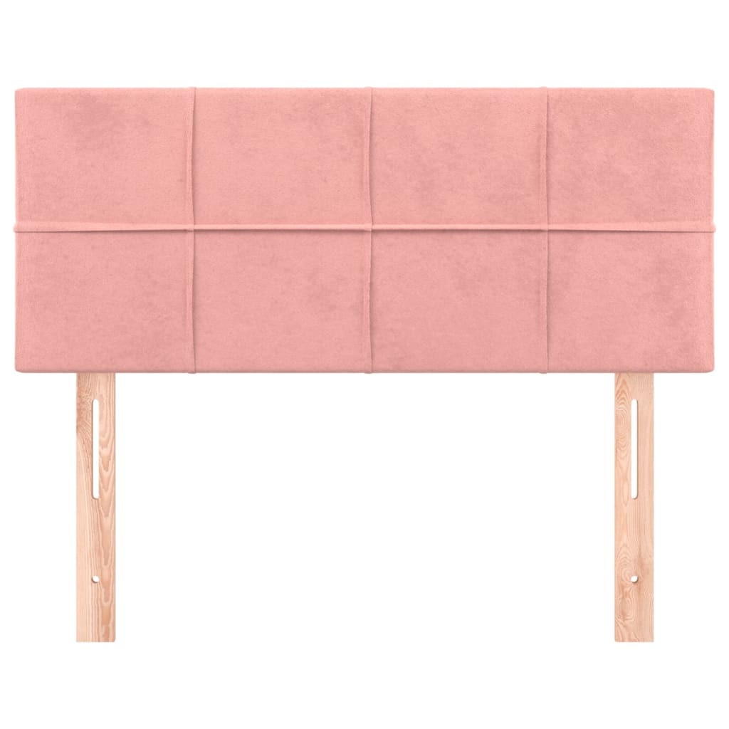 vidaXL Hoofdbord 100x5x78/88 cm fluweel roze
