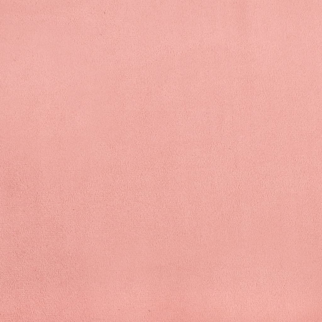 vidaXL Hoofdbord 100x5x78/88 cm fluweel roze