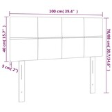 vidaXL Hoofdbord 100x5x78/88 cm fluweel roze