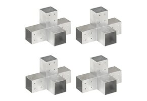 VidaXL X-vorm Paalverbindingen (4 stuks) - 67% Korting!