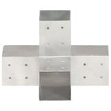 4x X-vormige paalverbindingen, 81mm, gegalvaniseerd metaal - 51% Korting!