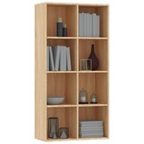 vidaXL Boekenkast/dressoir 66x30x130 cm bewerkt hout sonoma eikenkleur