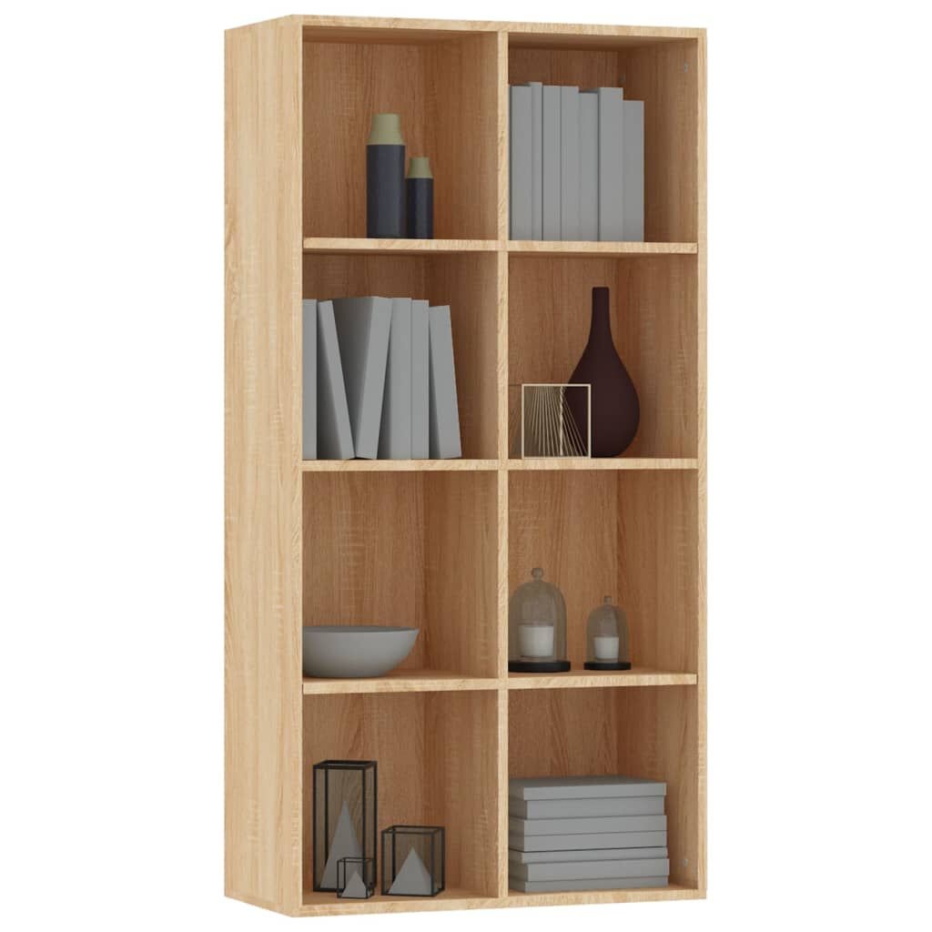 vidaXL Boekenkast/dressoir 66x30x130 cm bewerkt hout sonoma eikenkleur