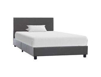 vidaXL Bedframe kunstleer grijs 100x200 cm