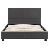 vidaXL Bedframe kunstleer grijs 100x200 cm