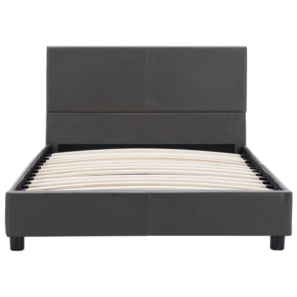 vidaXL Bedframe kunstleer grijs 100x200 cm