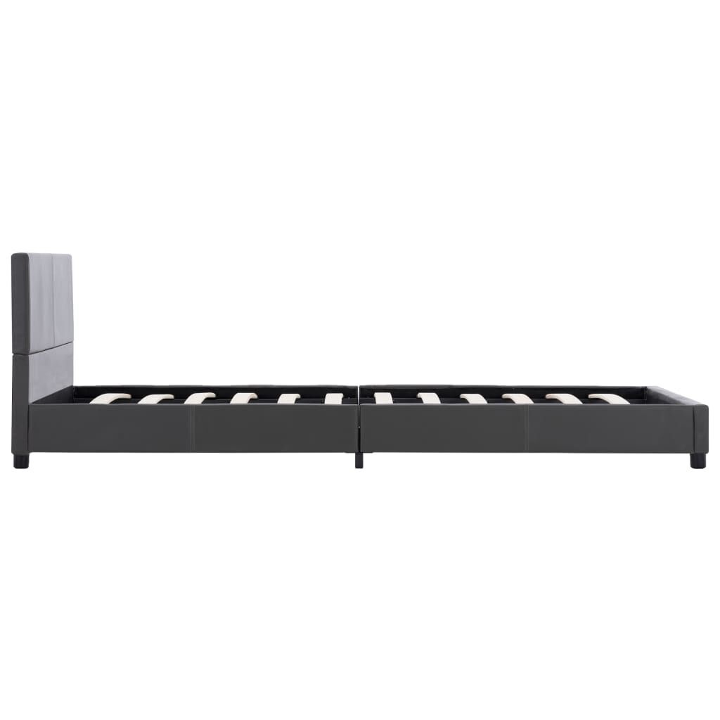vidaXL Bedframe kunstleer grijs 100x200 cm