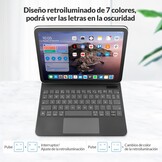 Toetsenbord voor iPad Air/Pro 11" met Trackpad & 7-Kleur Verlichting - 76% Korting