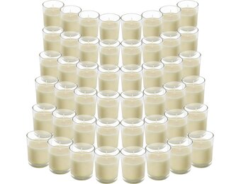 Belle Vous 48 Votive Kaarsen in Glas - 12 Uur Brandduur - Warm Wit