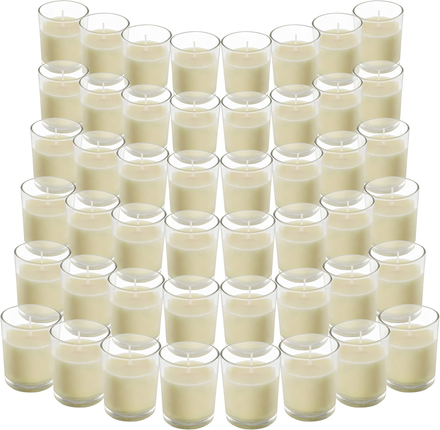 Belle Vous 48 Votive Kaarsen in Glas - 12 Uur Brandduur - Warm Wit