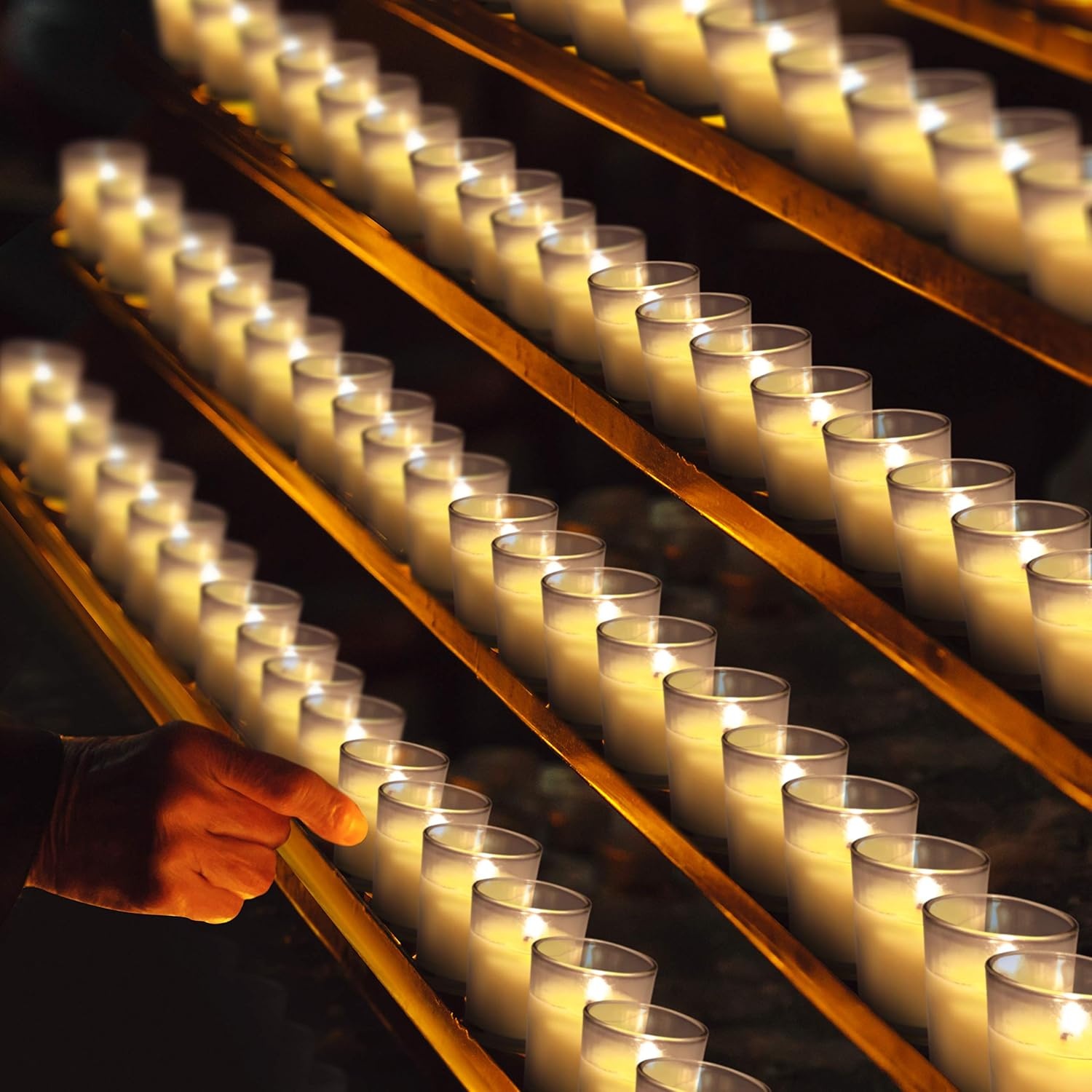 Belle Vous 48 Votive Kaarsen in Glas - 12 Uur Brandduur - Warm Wit